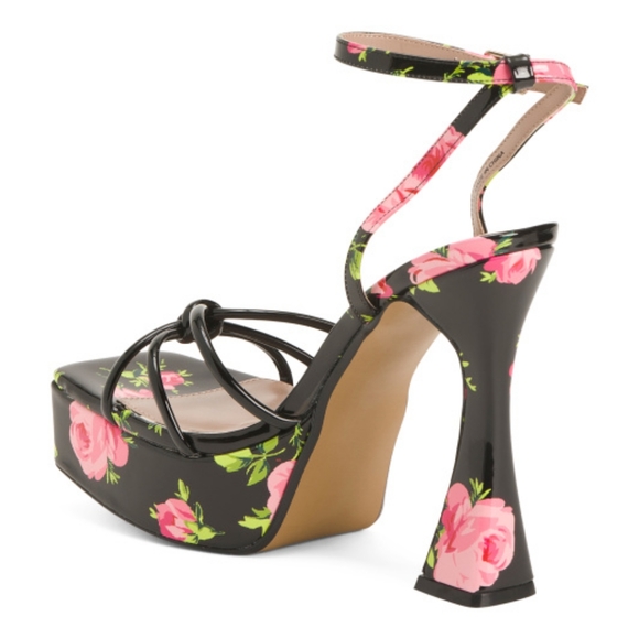 Betsey Johnson Tiky Platform Heel Sandals Floral - Picture 3 of 9